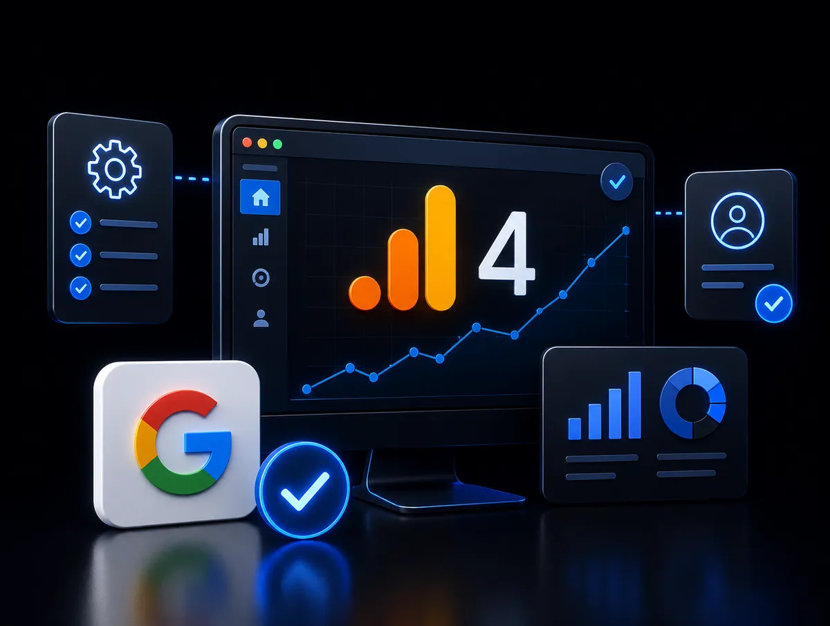 Google Analytics 4 einrichten: Komplett-Anleitung – Cover