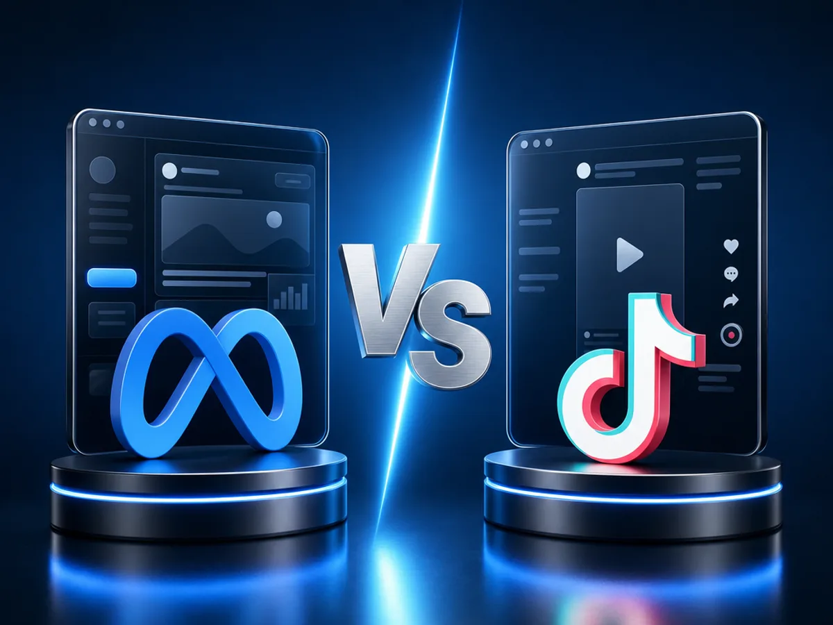 Social Media Werbung: Meta Ads vs TikTok Ads im Vergleich – Cover