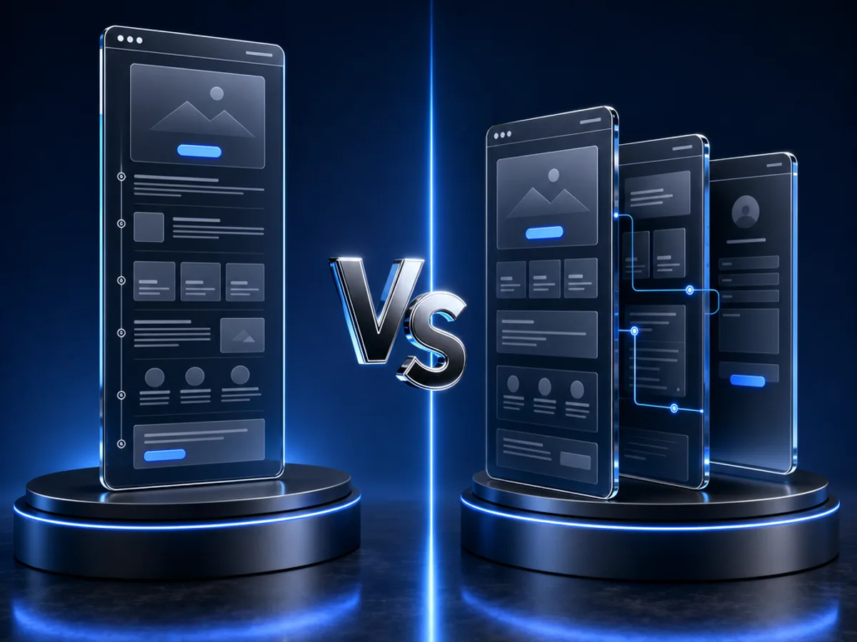 One-Page vs. Multi-Page Website: Wann welche?