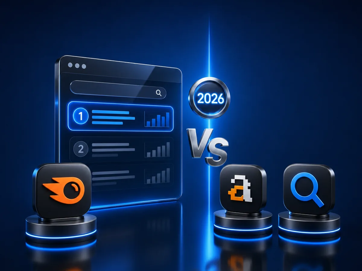 SEO-Tools Vergleich 2026: SEMrush, Ahrefs und Sistrix – Cover