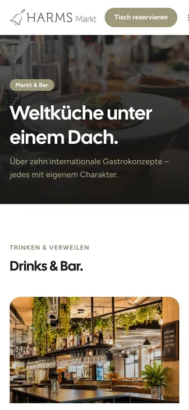 Seite Markt von harms-markt.de auf dem Handy