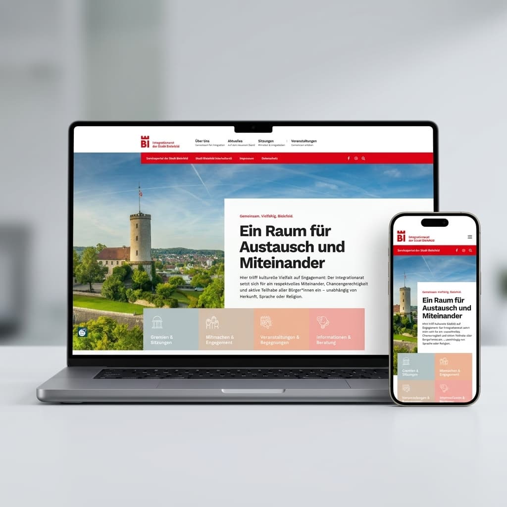 Integrationsrat Bielefeld, Website Mockup 2