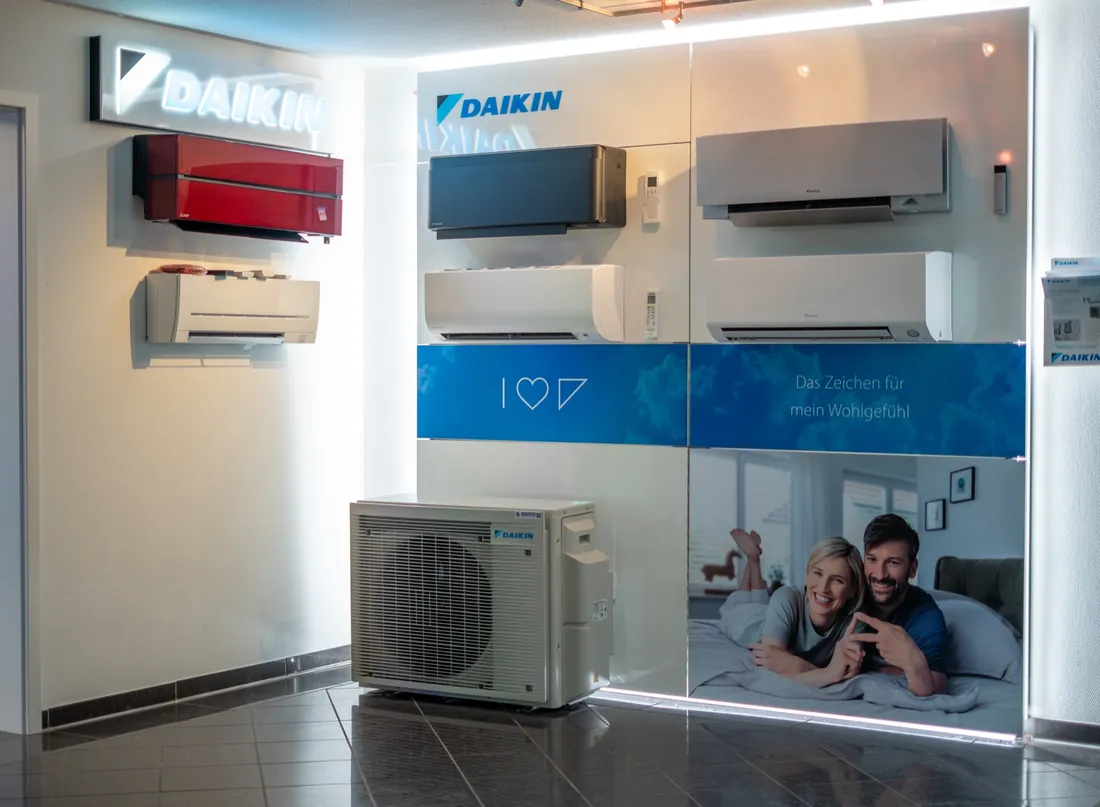 Klimageräte von Daikin im Showroom in Bad Salzuflen