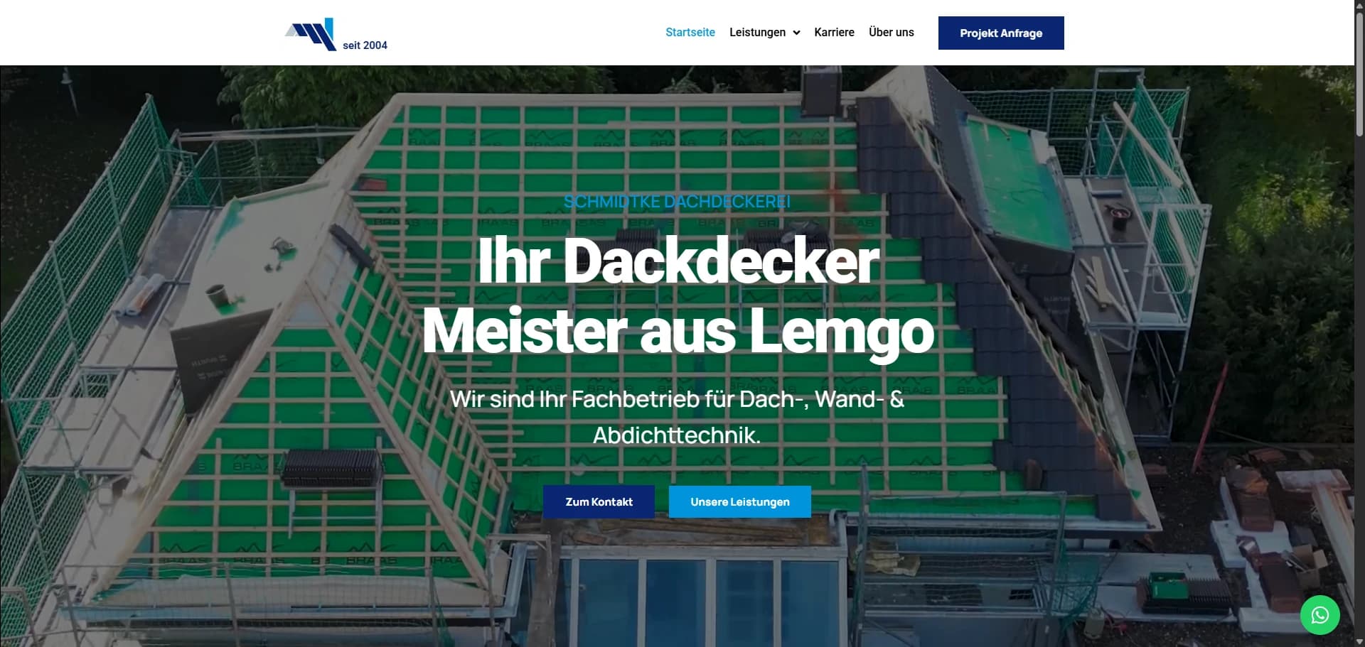 Schmidtke Dachdeckerbetrieb – neue Website
