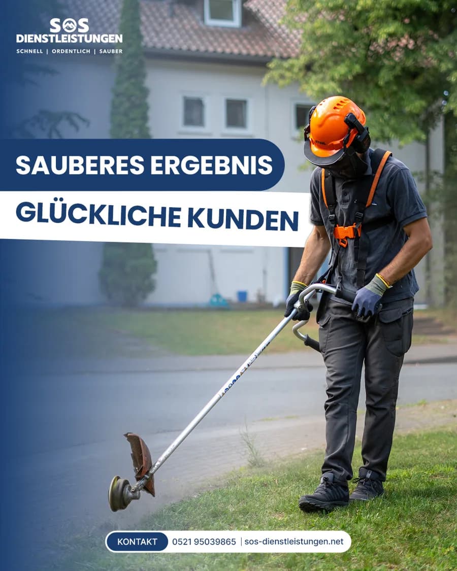 Post: Grünpflege, sauberes Ergebnis, glückliche Kunden