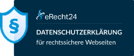 eRecht24: Datenschutzerklärung geprüft und aktuell